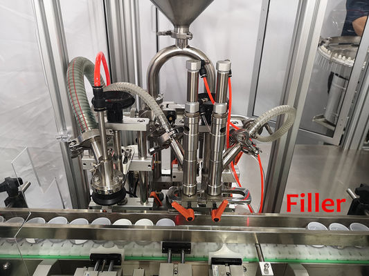1500-4000BPH Monoblock Filling And Capping Machine 500kg For 50ml Cream